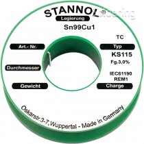 Trubičková spájka Sn99Cu1, KS115 (Ø0,5mm, 100g)